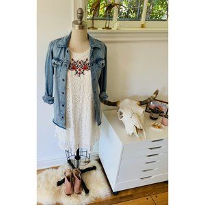 Embroidered Lace Sleeveless Dress- NWT
